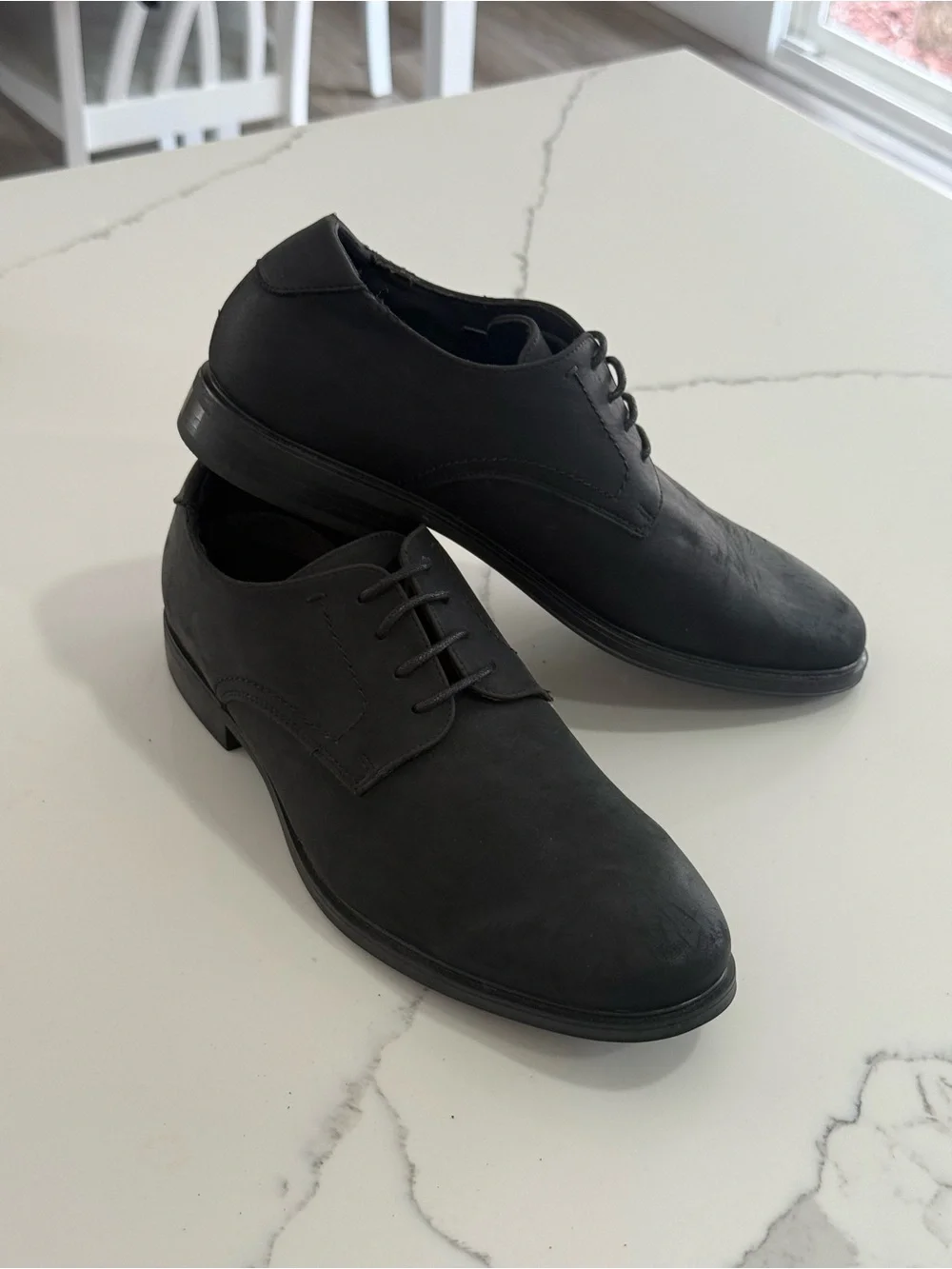 Van Heusen Black Lace-Up Derby Shoes